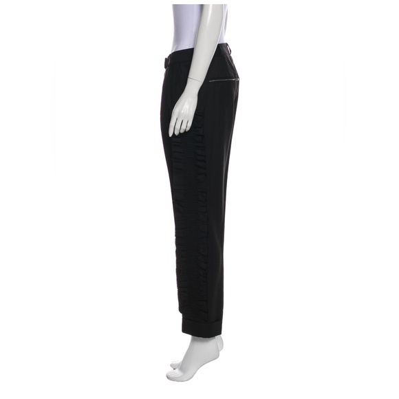 Preen by Thornton Bregazzi Wool Black Straight Leg Pants - Picture 2 of 4